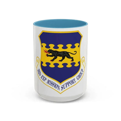 332d Expeditionary Mission Support Group (U.S. Air Force) Accent Coffee Mug 15oz Light Blue - Go Mug Yourself