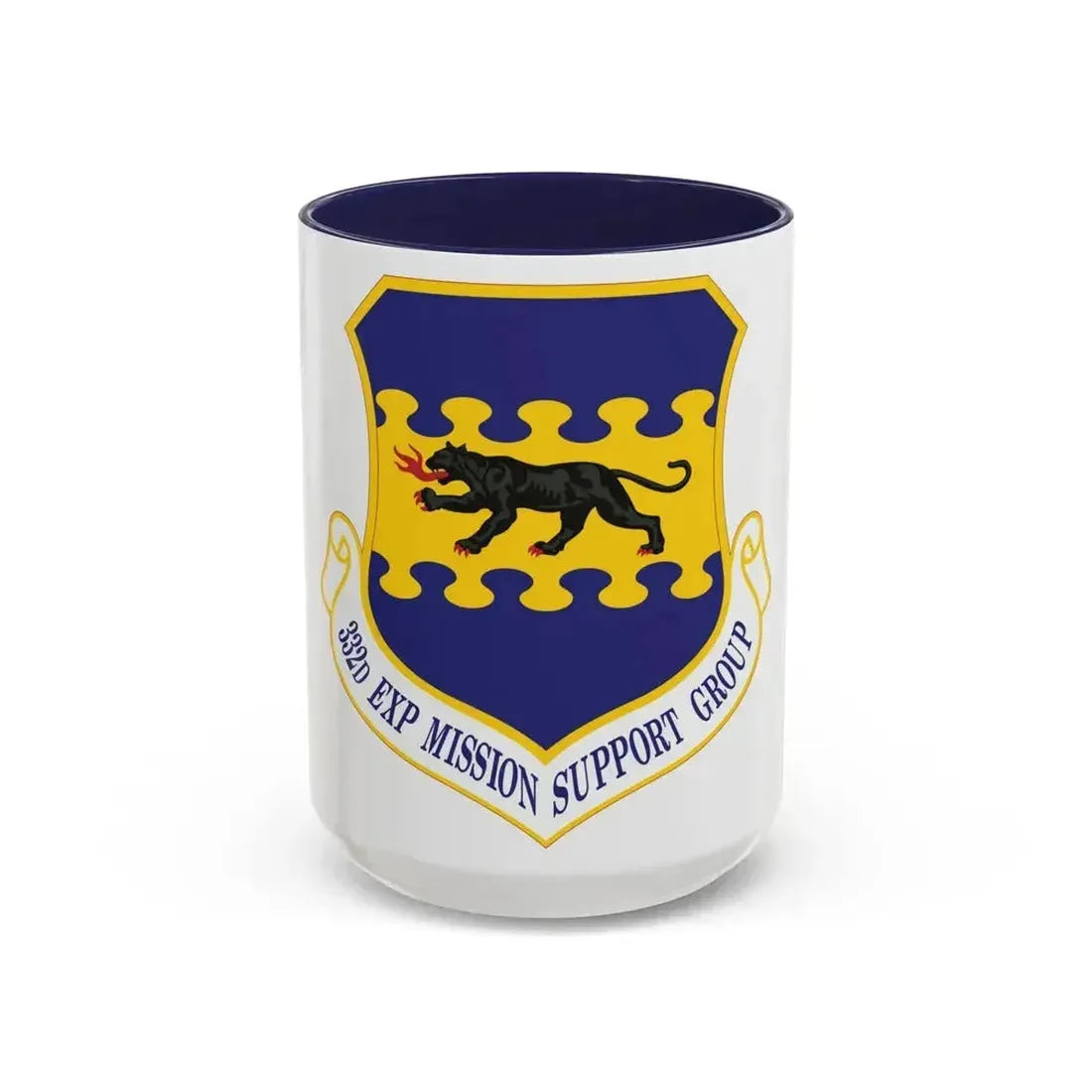 332d Expeditionary Mission Support Group (U.S. Air Force) Accent Coffee Mug 15oz Navy - Go Mug Yourself