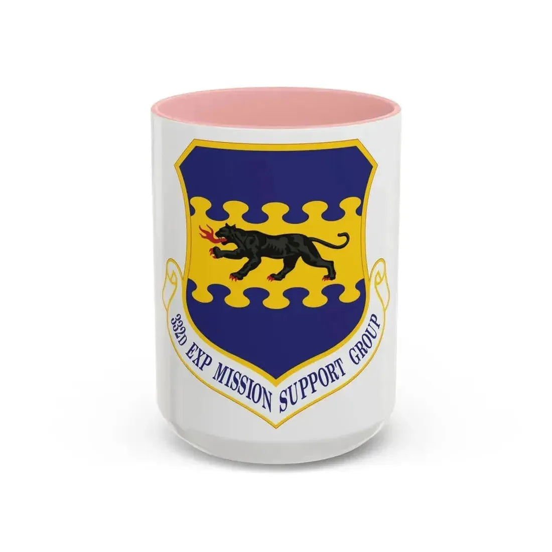 332d Expeditionary Mission Support Group (U.S. Air Force) Accent Coffee Mug 15oz Pink - Go Mug Yourself