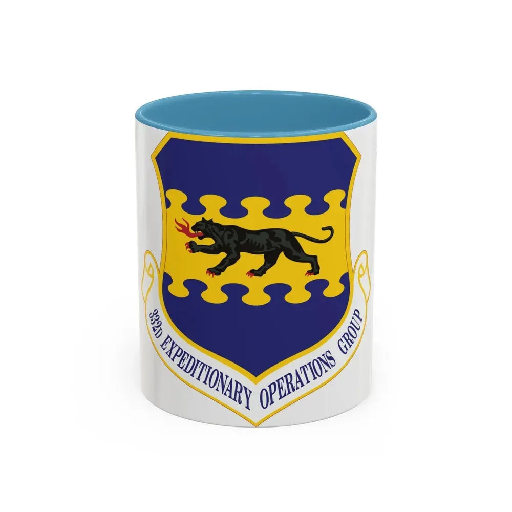 332d Expeditionary Operations Group (U.S. Air Force) Accent Coffee Mug 11oz Light Blue - Go Mug Yourself