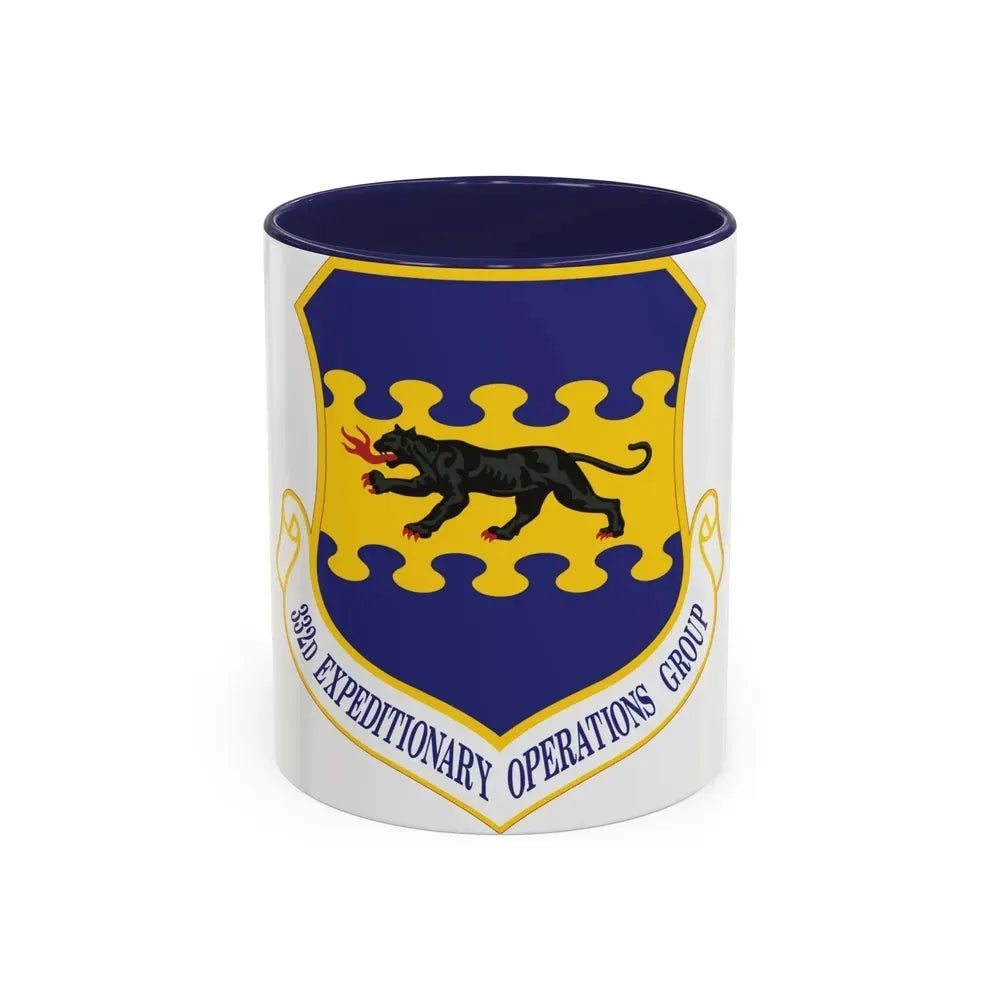 332d Expeditionary Operations Group (U.S. Air Force) Accent Coffee Mug 11oz Navy - Go Mug Yourself