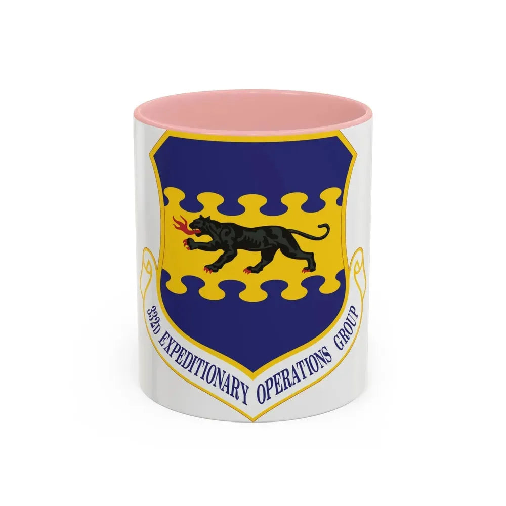 332d Expeditionary Operations Group (U.S. Air Force) Accent Coffee Mug 11oz Pink - Go Mug Yourself