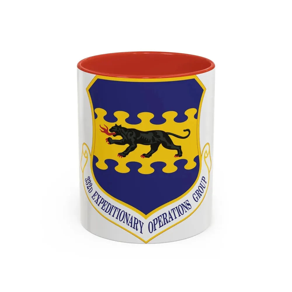 332d Expeditionary Operations Group (U.S. Air Force) Accent Coffee Mug 11oz Red - Go Mug Yourself