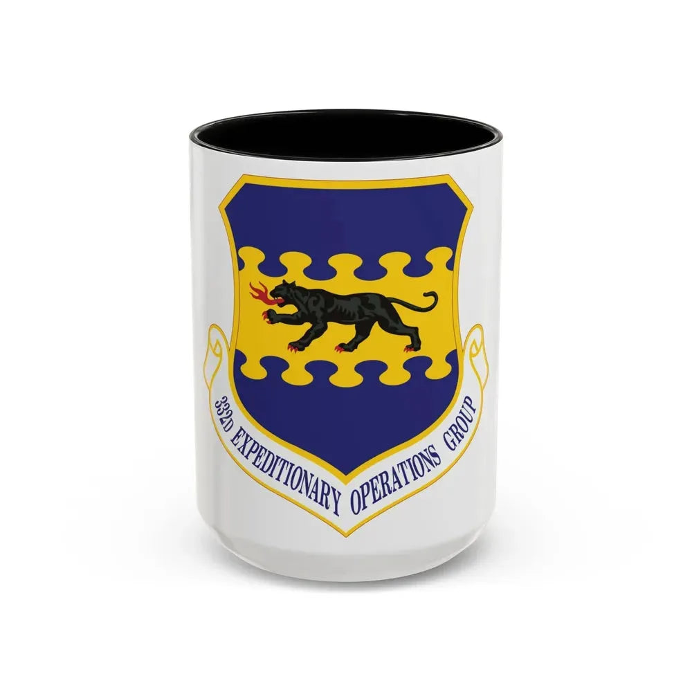 332d Expeditionary Operations Group (U.S. Air Force) Accent Coffee Mug 15oz Black - Go Mug Yourself