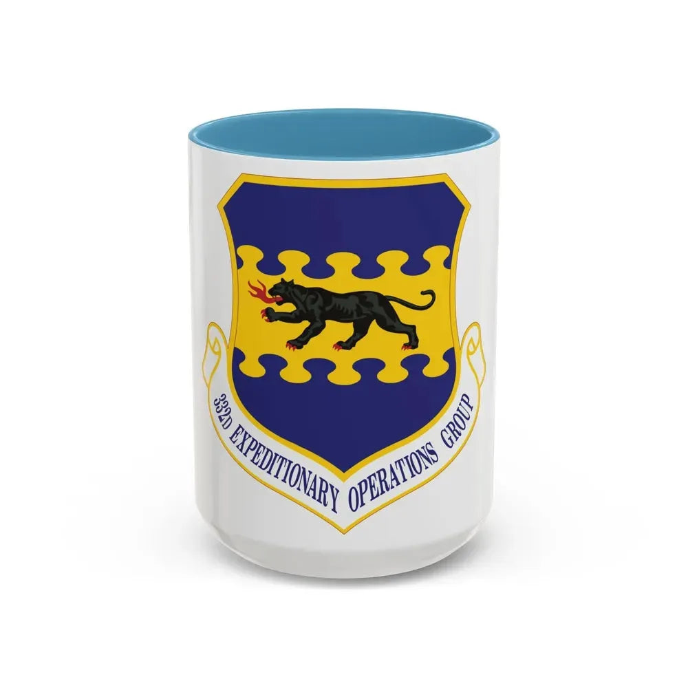 332d Expeditionary Operations Group (U.S. Air Force) Accent Coffee Mug 15oz Light Blue - Go Mug Yourself