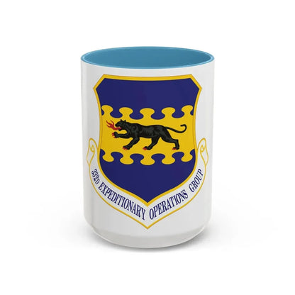 332d Expeditionary Operations Group (U.S. Air Force) Accent Coffee Mug 15oz Light Blue - Go Mug Yourself