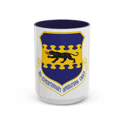 332d Expeditionary Operations Group (U.S. Air Force) Accent Coffee Mug 15oz Navy - Go Mug Yourself