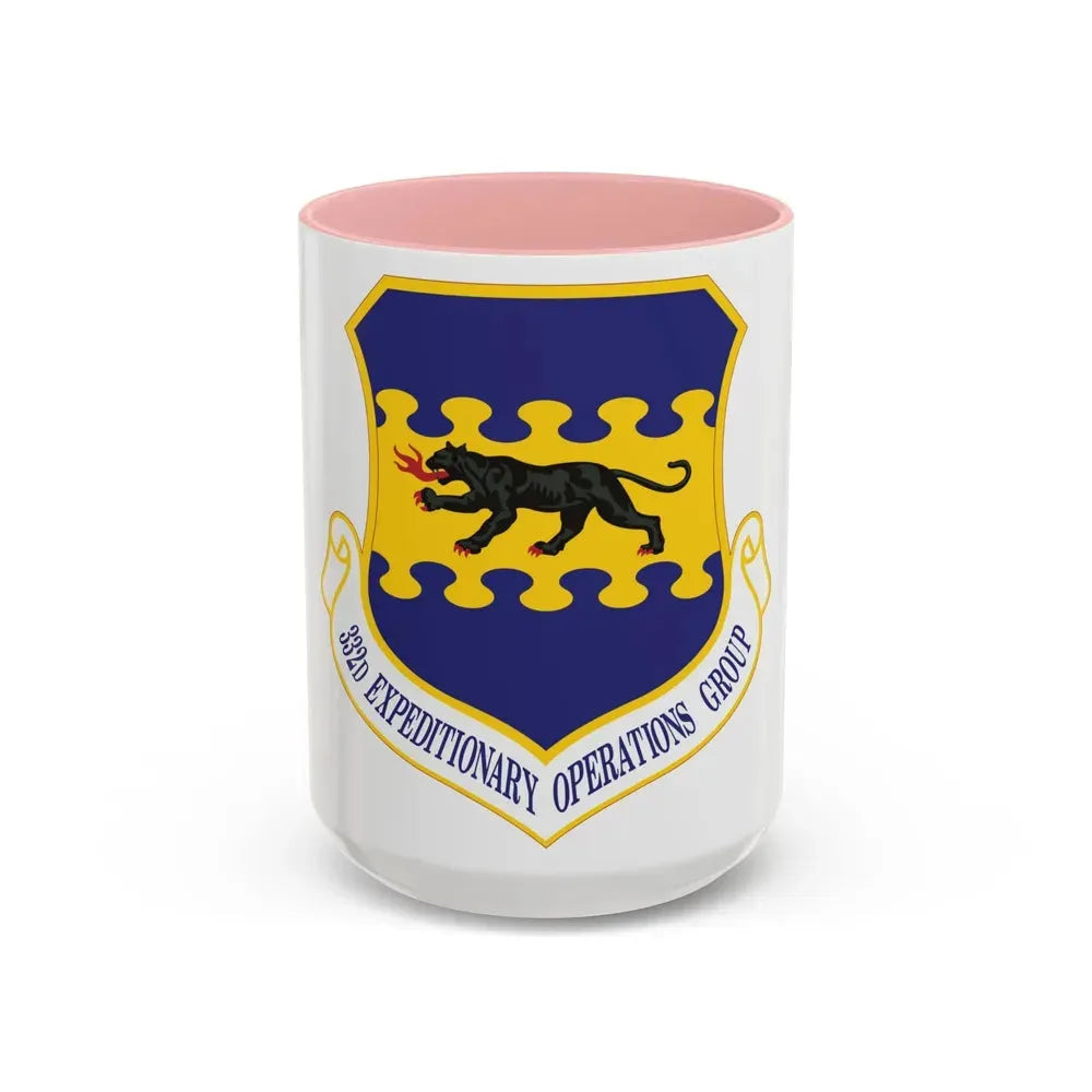 332d Expeditionary Operations Group (U.S. Air Force) Accent Coffee Mug 15oz Pink - Go Mug Yourself