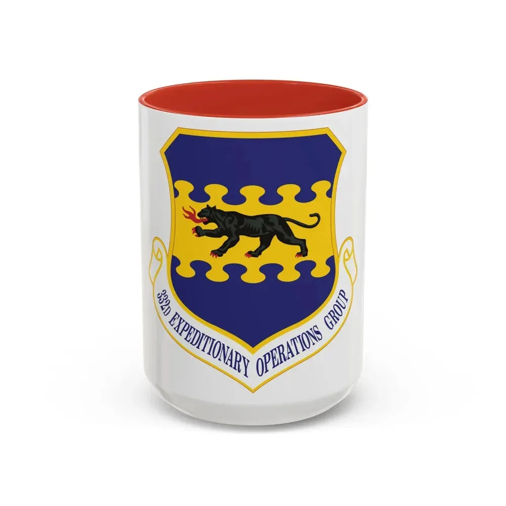 332d Expeditionary Operations Group (U.S. Air Force) Accent Coffee Mug 15oz Red - Go Mug Yourself