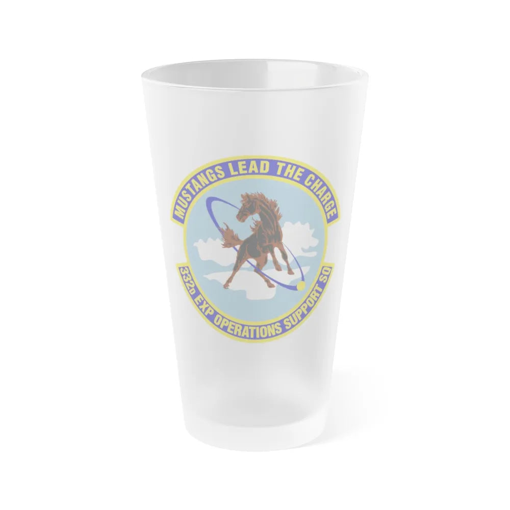 332d Expeditionary Operations Support Squadron (U.S. Air Force) Frosted Pint Glass 16oz-16oz-Frosted-Go Mug Yourself