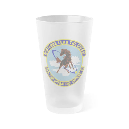 332d Expeditionary Operations Support Squadron (U.S. Air Force) Frosted Pint Glass 16oz-16oz-Frosted-Go Mug Yourself