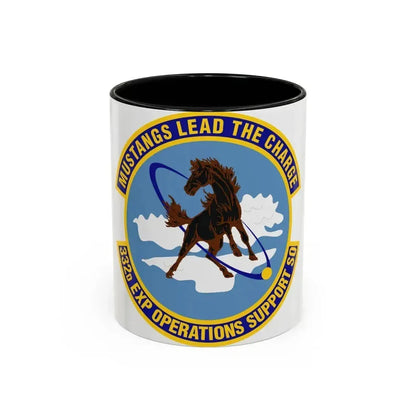 332d Expeditionary Operations Support Squadron (U.S. Air Force) Accent Coffee Mug 11oz Black - Go Mug Yourself