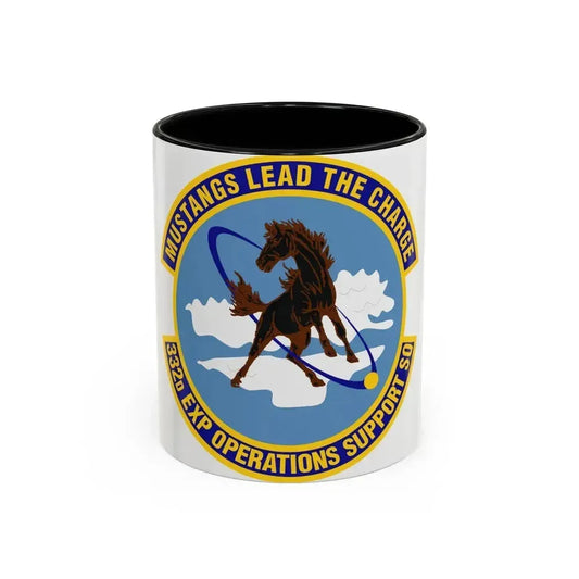 332d Expeditionary Operations Support Squadron (U.S. Air Force) Accent Coffee Mug 11oz Black - Go Mug Yourself