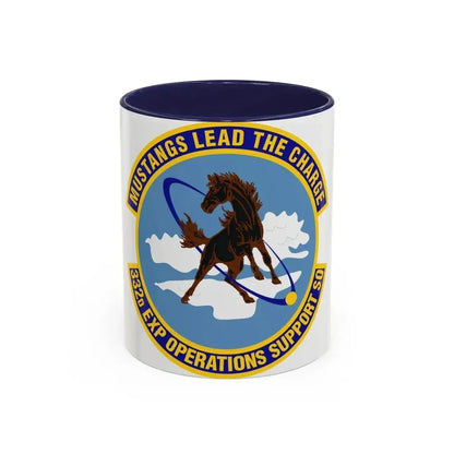 332d Expeditionary Operations Support Squadron (U.S. Air Force) Accent Coffee Mug 11oz Navy - Go Mug Yourself
