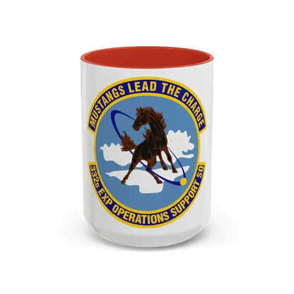 332d Expeditionary Operations Support Squadron (U.S. Air Force) Accent Coffee Mug 15oz Red - Go Mug Yourself