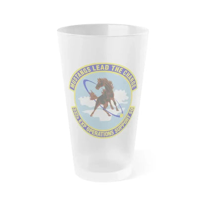 332d Expeditionary Operations Support Squadron (U.S. Air Force) Frosted Pint Glass 16oz 16oz Frosted - Go Mug Yourself