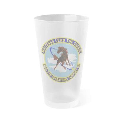 332d Expeditionary Operations Support Squadron (U.S. Air Force) Frosted Pint Glass 16oz 16oz Frosted - Go Mug Yourself