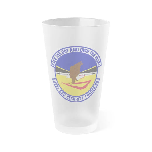 332d Expeditionary Security Forces Squadron (U.S. Air Force) Frosted Pint Glass 16oz-16oz-Frosted-Go Mug Yourself