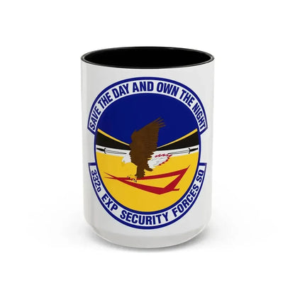 332d Expeditionary Security Forces Squadron (U.S. Air Force) Accent Coffee Mug 15oz Black - Go Mug Yourself