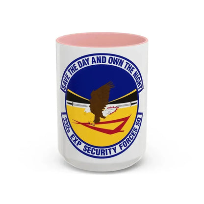 332d Expeditionary Security Forces Squadron (U.S. Air Force) Accent Coffee Mug 15oz Pink - Go Mug Yourself