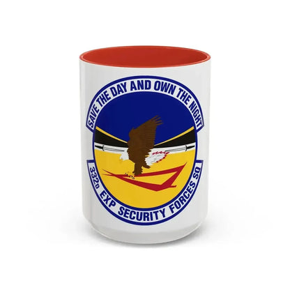 332d Expeditionary Security Forces Squadron (U.S. Air Force) Accent Coffee Mug 15oz Red - Go Mug Yourself