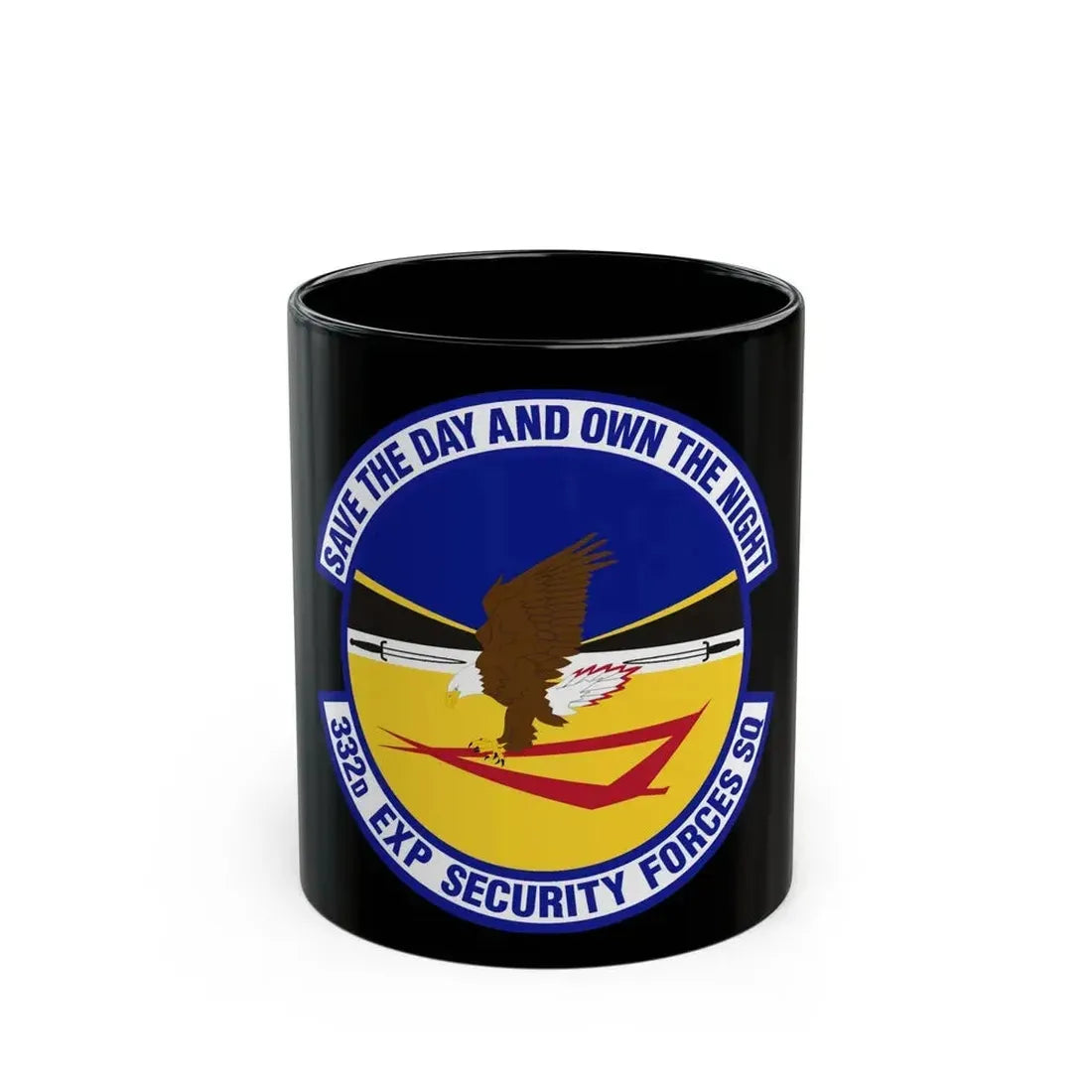332d Expeditionary Security Forces Squadron (U.S. Air Force) Black Coffee Mug 11oz - Go Mug Yourself
