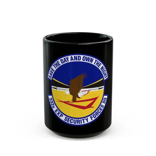 332d Expeditionary Security Forces Squadron (U.S. Air Force) Black Coffee Mug 15oz - Go Mug Yourself