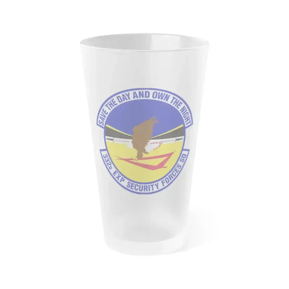 332d Expeditionary Security Forces Squadron (U.S. Air Force) Frosted Pint Glass 16oz 16oz Frosted - Go Mug Yourself