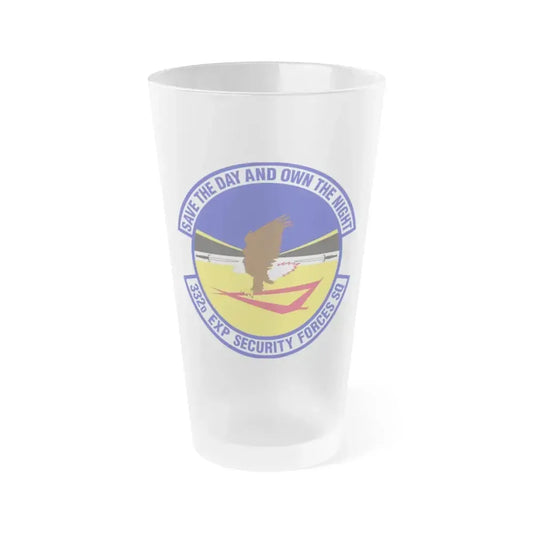 332d Expeditionary Security Forces Squadron (U.S. Air Force) Frosted Pint Glass 16oz 16oz Frosted - Go Mug Yourself
