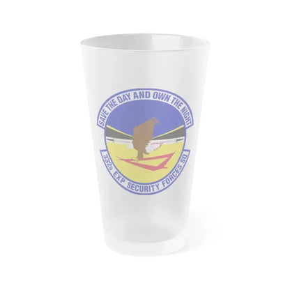332d Expeditionary Security Forces Squadron (U.S. Air Force) Frosted Pint Glass 16oz 16oz Frosted - Go Mug Yourself