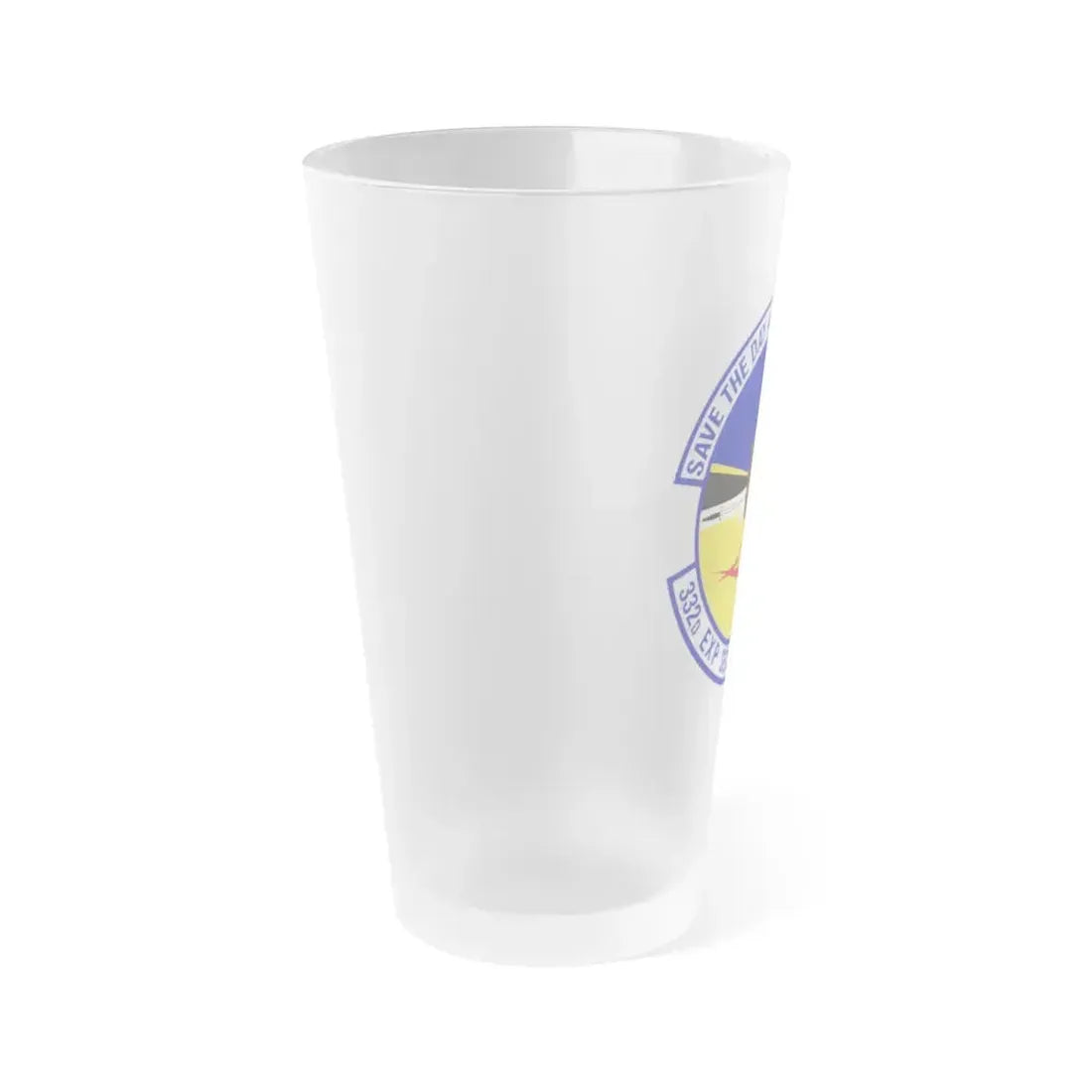 332d Expeditionary Security Forces Squadron (U.S. Air Force) Frosted Pint Glass 16oz - Go Mug Yourself