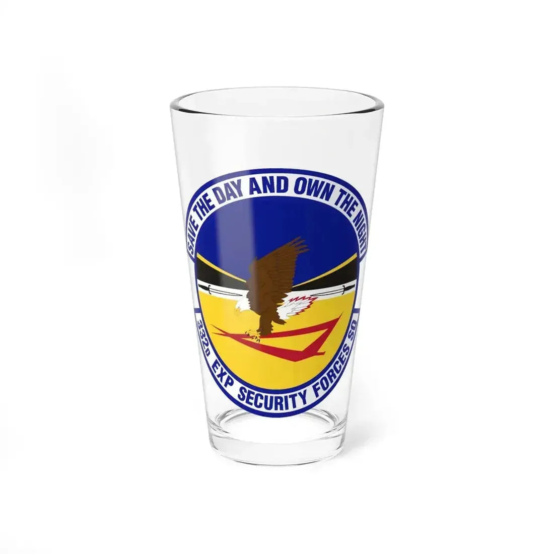 332d Expeditionary Security Forces Squadron (U.S. Air Force) Pint Glass 16oz 16oz - Go Mug Yourself