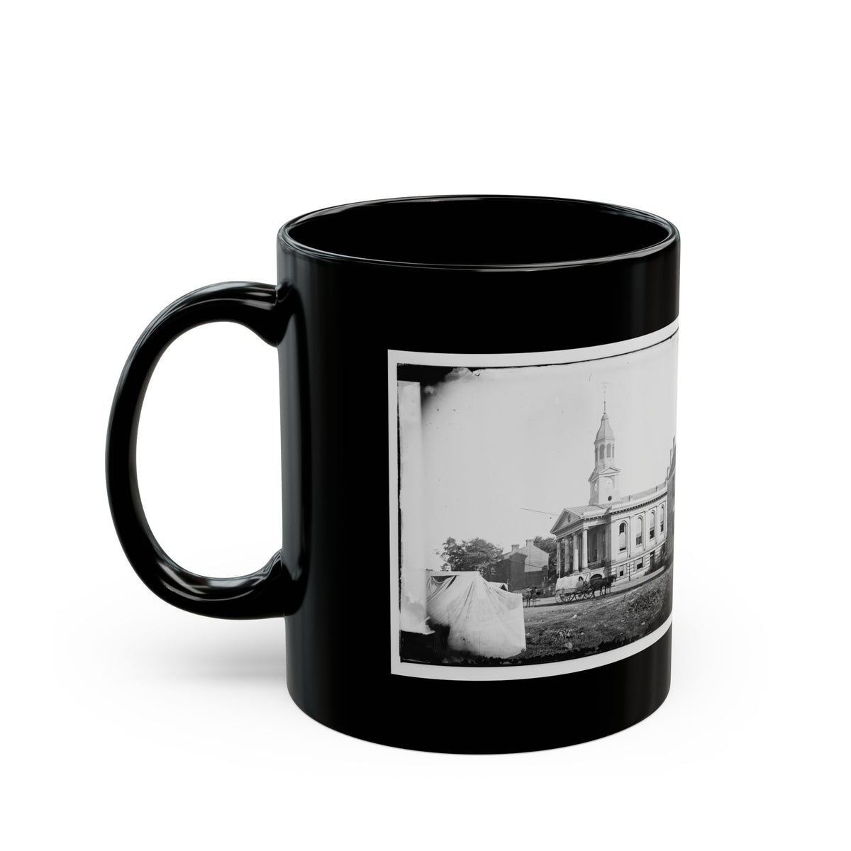 Warrenton, Va. Courthouse (U.S. Civil War) Black Coffee Mug