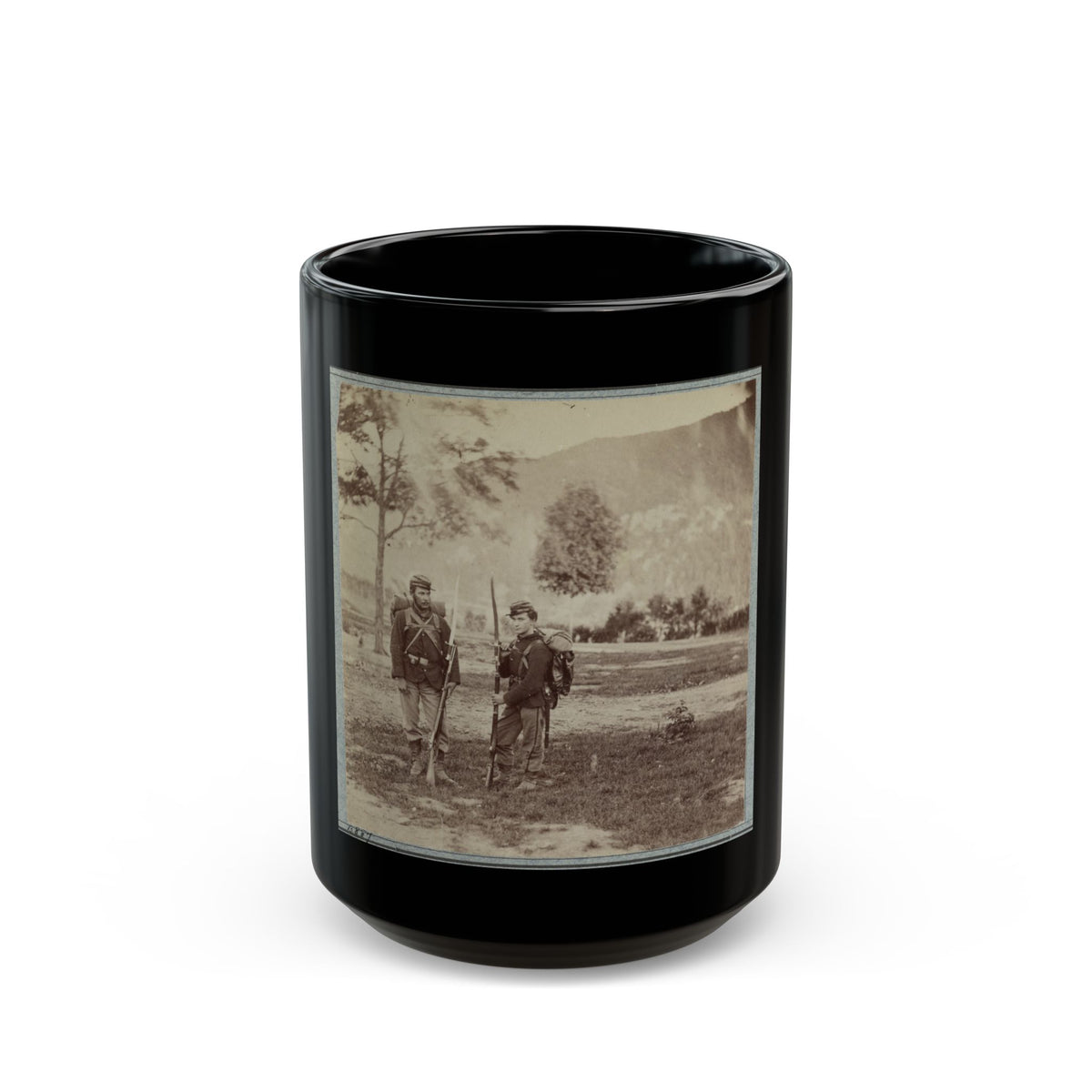 22d New York State Militia Near Harpers Ferry, Va., 1861 I.E.1862 017 (U.S. Civil War) Black Coffee Mug