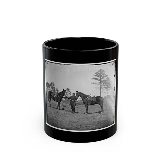 Falmouth, Virginia. Col. George Henry Sharpe's Horses, Headquarters, Army Of The Potomac (U.S. Civil War) Black Coffee Mug