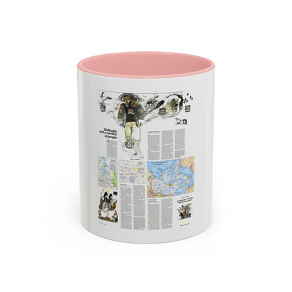 Canada - Medley of People (1979) (Map) Accent Coffee Mug