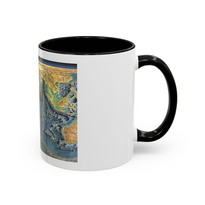 Indian Ocean Floor (1967) (Map) Accent Coffee Mug