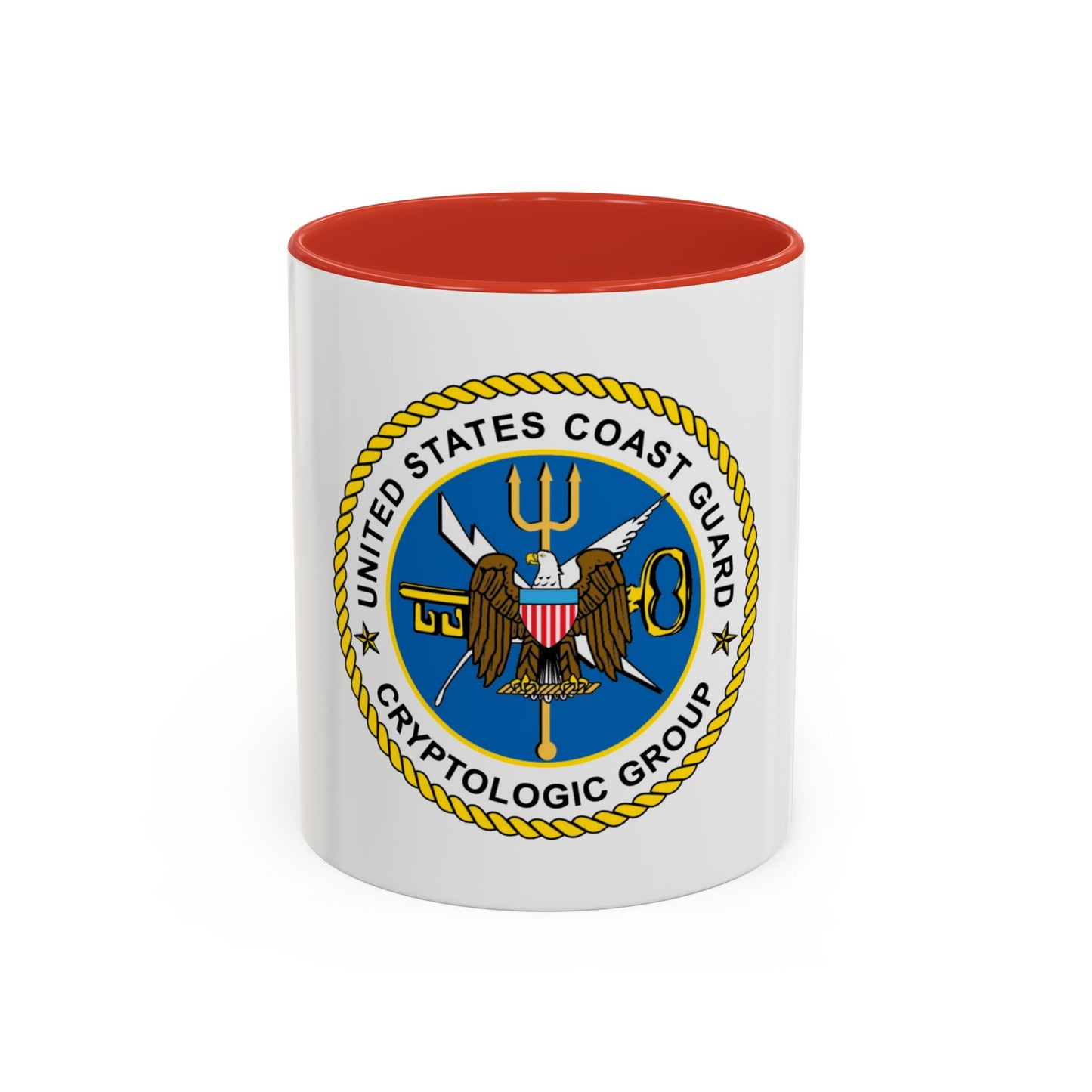 USCG Cryptologic Group (U.S. Coast Guard) Accent Coffee Mug