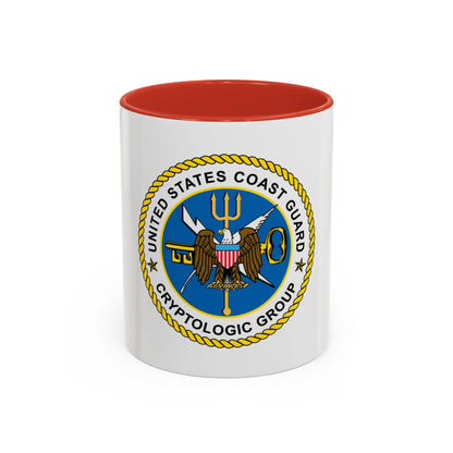 USCG Cryptologic Group (U.S. Coast Guard) Accent Coffee Mug
