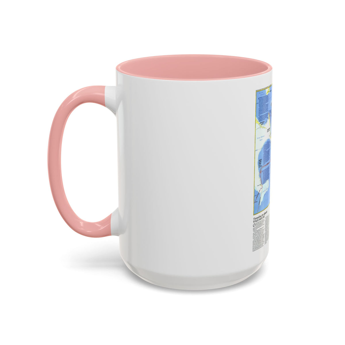 Americas - Threading the Island (1986) (Map) Accent Coffee Mug