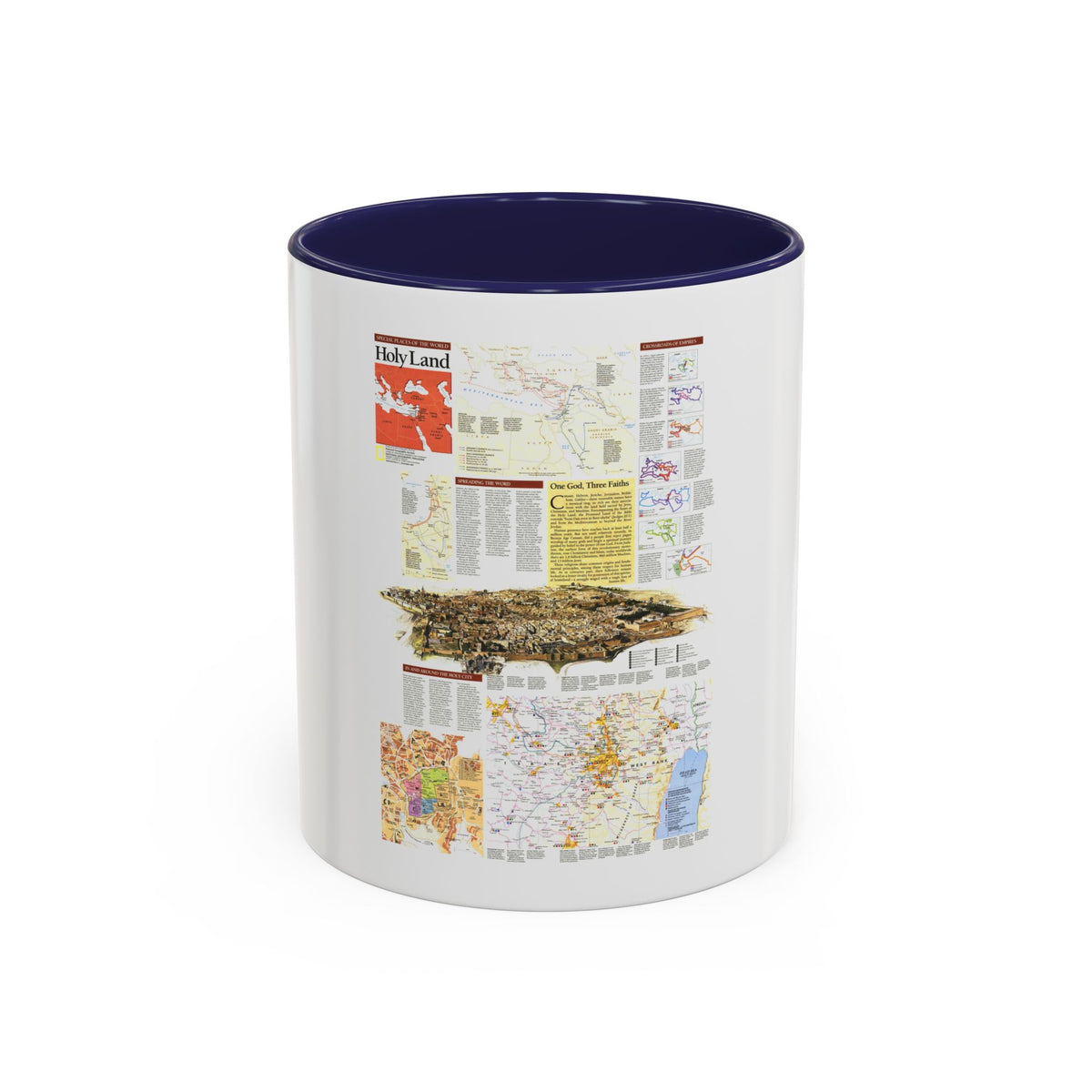 Middle East - Holy Land 2 (1989) (Map) Accent Coffee Mug