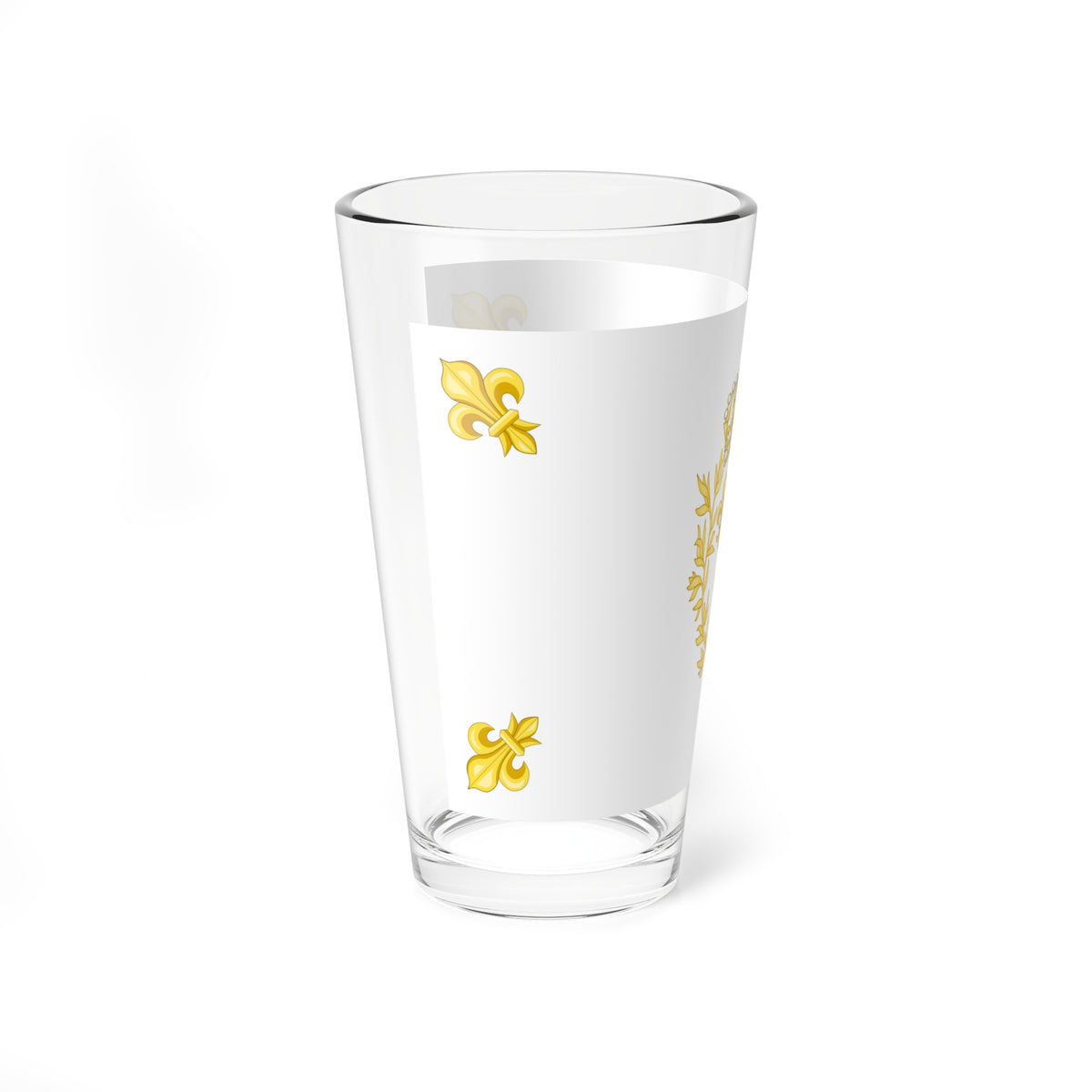 Drapeau blanc du Royaume de France 1825 autre version (France) Pint Glass 16oz
