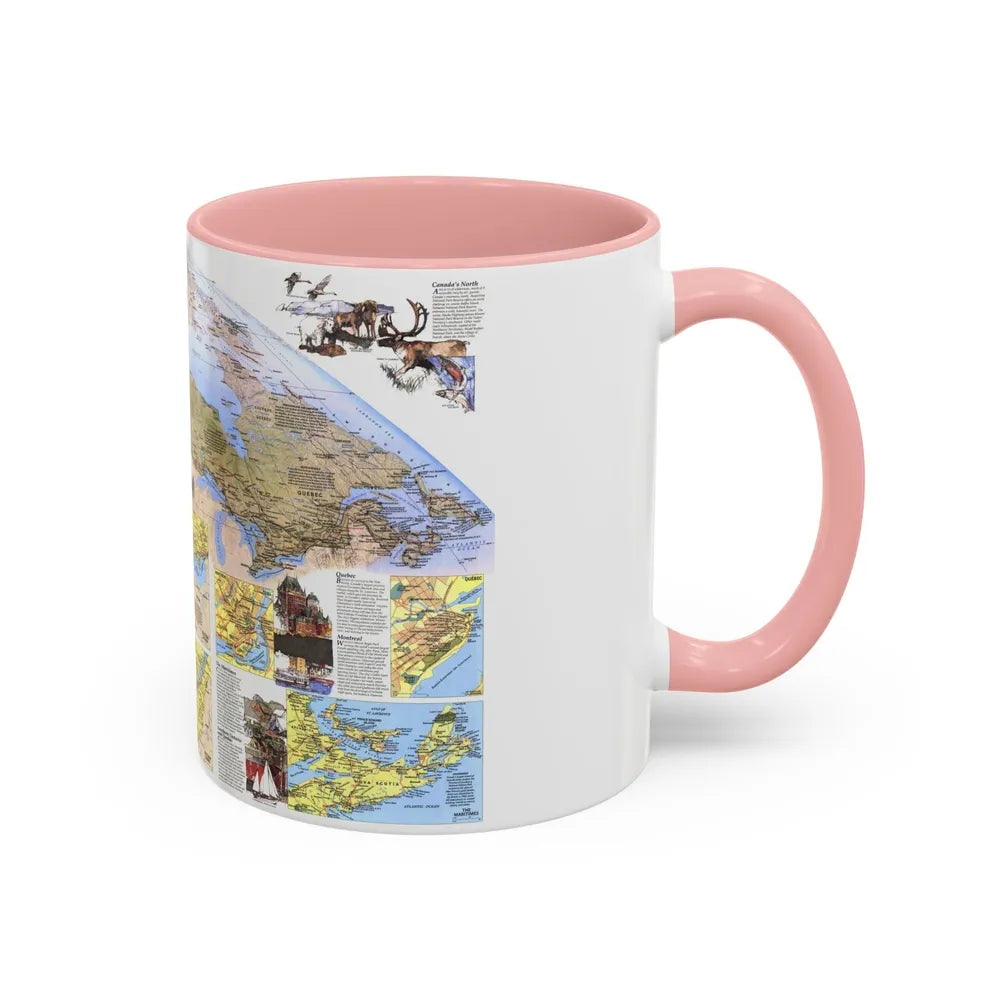 Canada - Vacationlands (1985) (Map) Accent Coffee Mug-Go Mug Yourself