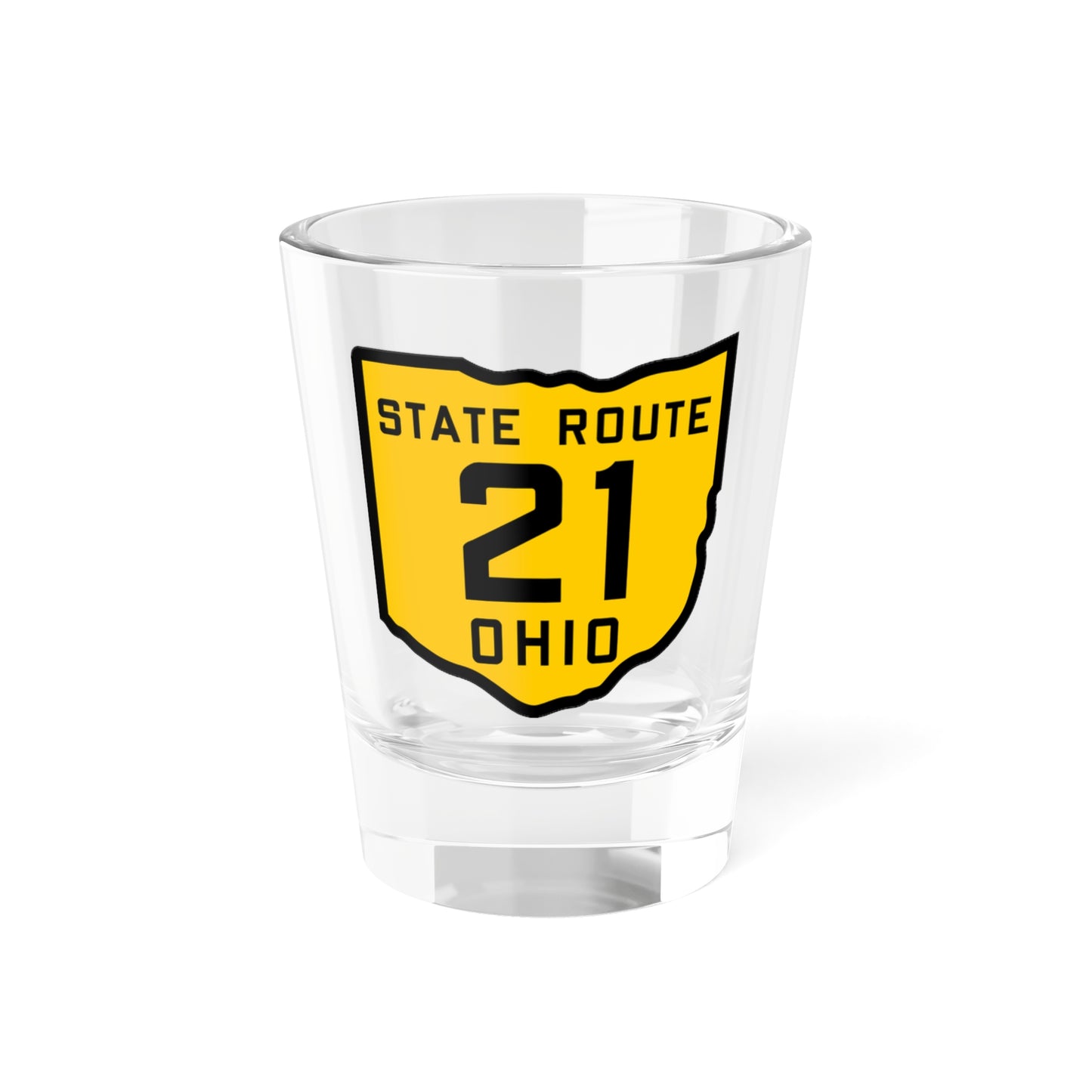OH-21 1920 (Ohio) (Road Sign) Shot Glass 1.5oz