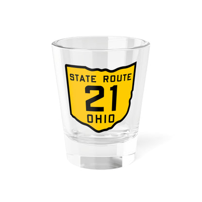 OH-21 1920 (Ohio) (Road Sign) Shot Glass 1.5oz