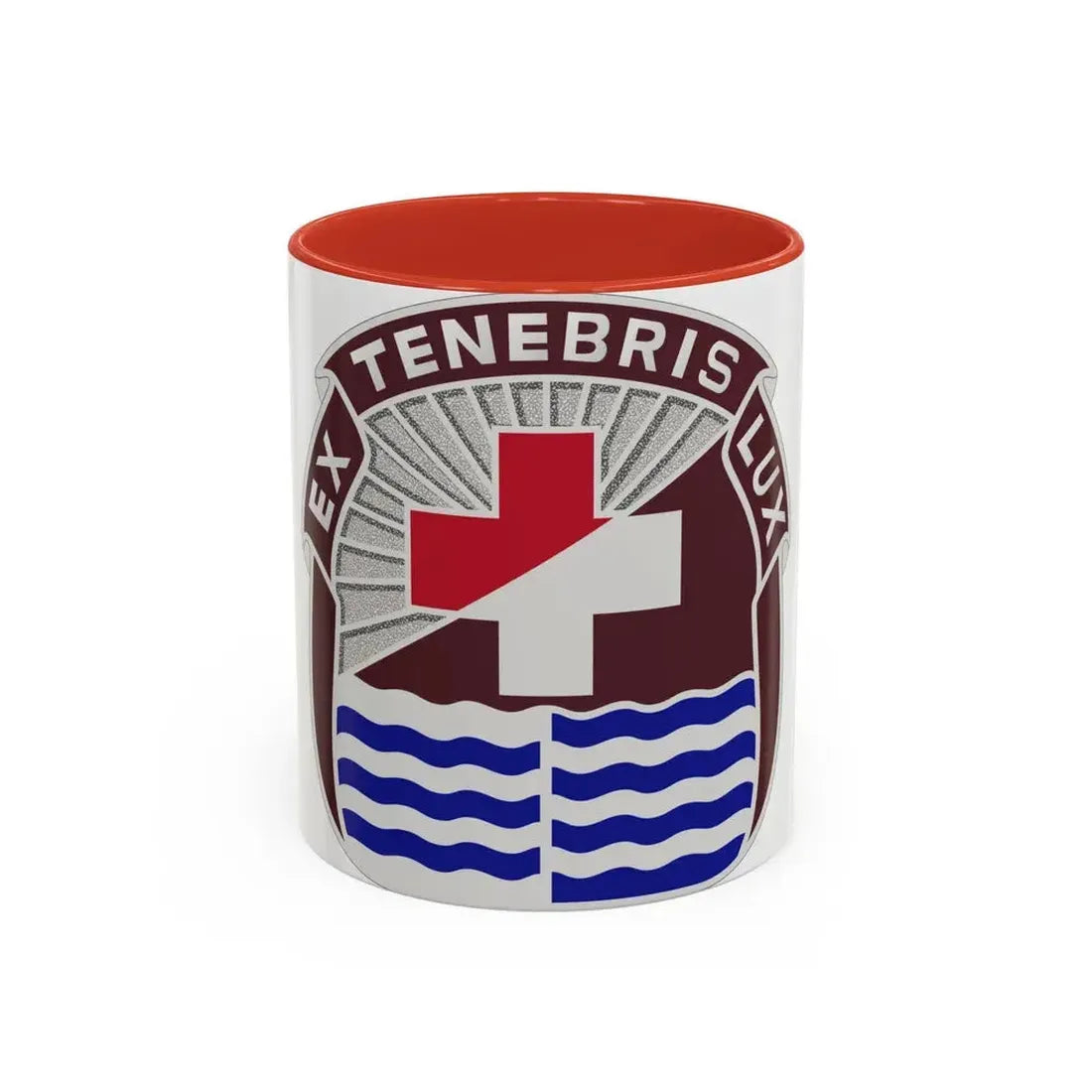 3344 US Hospital (U.S. Army) Accent Coffee Mug 11oz Red - Go Mug Yourself