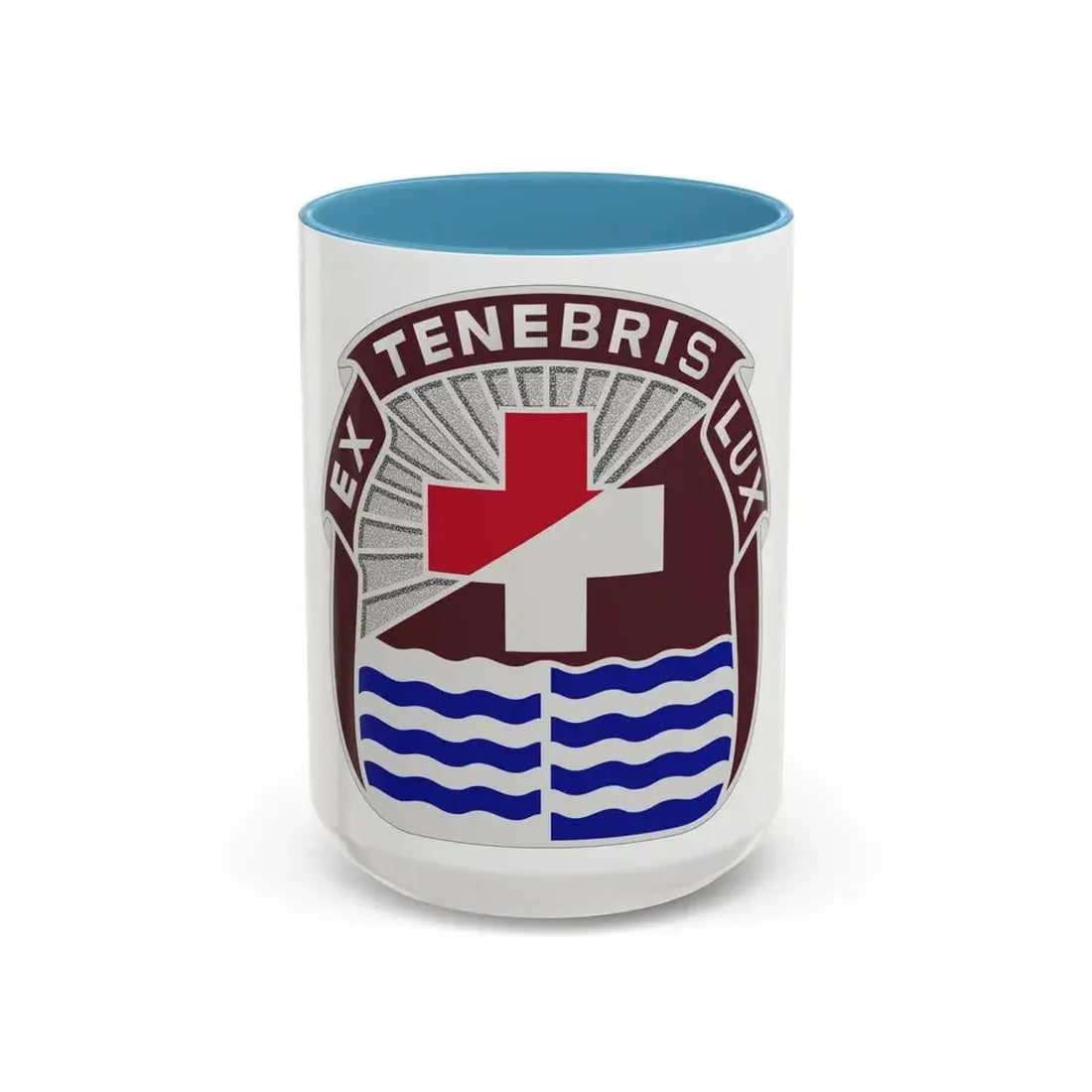 3344 US Hospital (U.S. Army) Accent Coffee Mug 15oz Light Blue - Go Mug Yourself