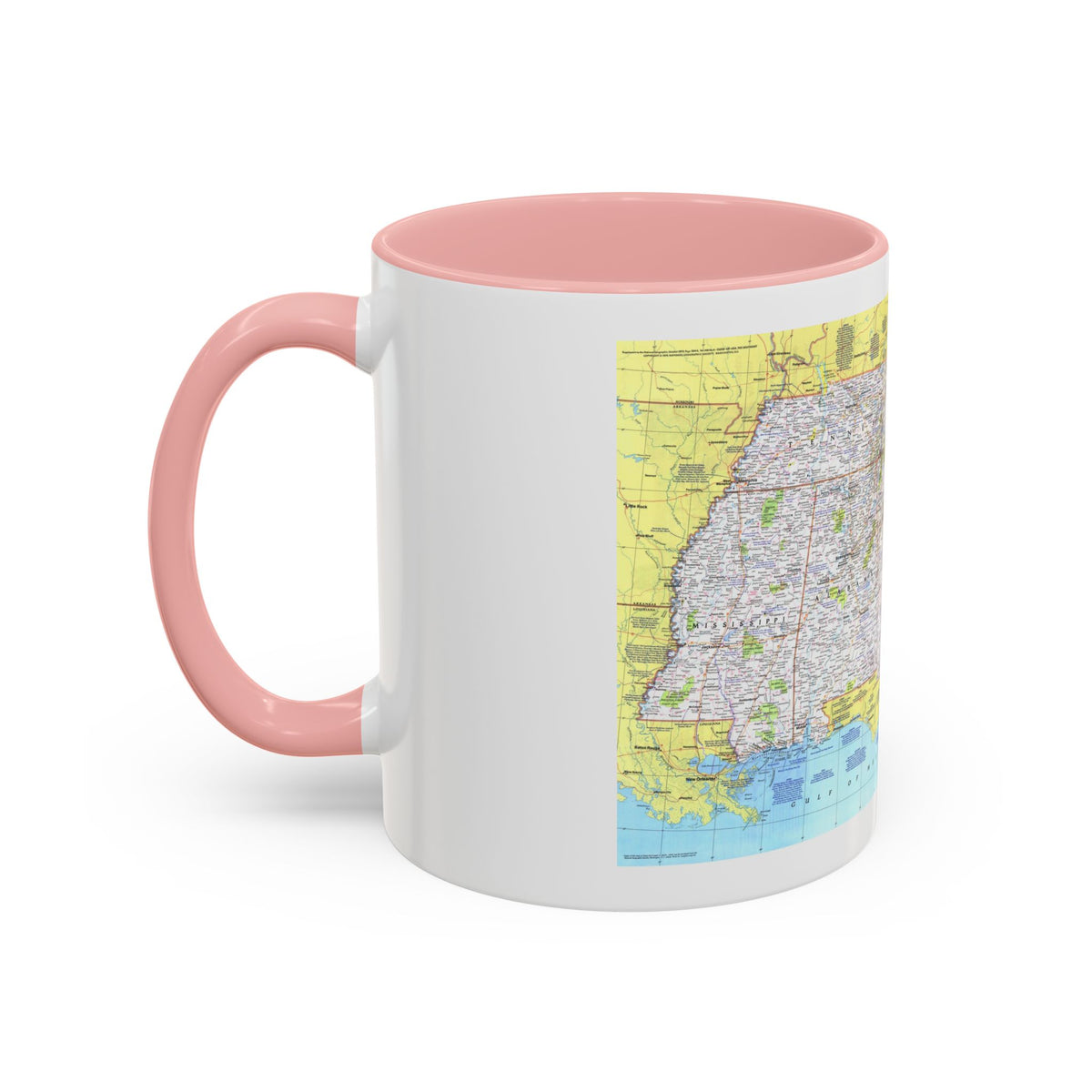USA - Southeast 1 (1975) (Map) Accent Coffee Mug
