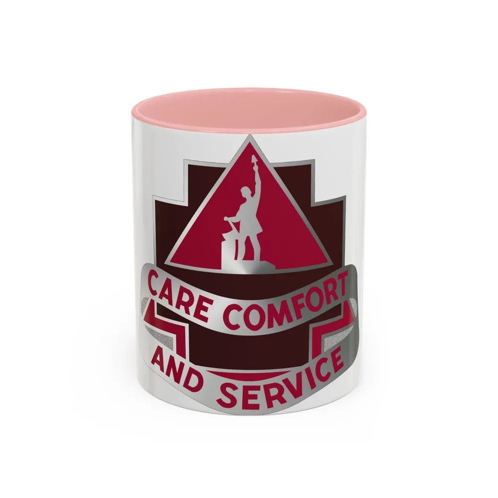 3345 US Hospital (U.S. Army) Accent Coffee Mug-11oz-Pink-Go Mug Yourself