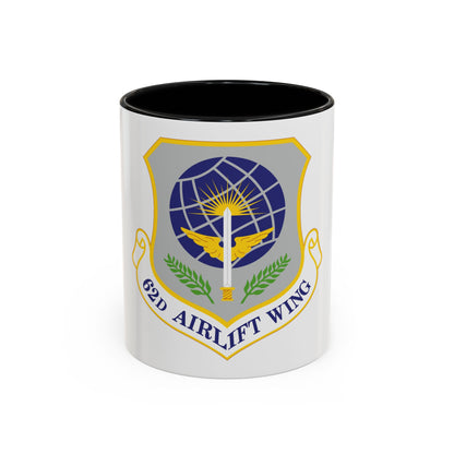 62d Airlift Wing (U.S. Air Force) Accent Coffee Mug